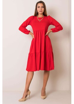 Czerwona sukienka Yonne RUE PARIS ze sklepu 5.10.15 w kategorii Sukienki - zdjęcie 164944625