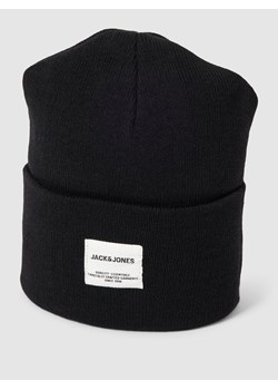 Czapka beanie w jednolitym kolorze z szerokim brzegiem ze sklepu Peek&Cloppenburg  w kategorii Czapki zimowe męskie - zdjęcie 164955389