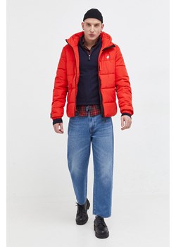 Superdry kurtka męska kolor czerwony zimowa ze sklepu ANSWEAR.com w kategorii Kurtki męskie - zdjęcie 165004618