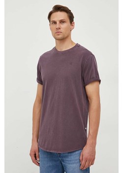 G-Star Raw t-shirt bawełniany x Sofi Tukker męski kolor fioletowy gładki ze sklepu ANSWEAR.com w kategorii T-shirty męskie - zdjęcie 165005035