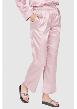 JUICY COUTURE Różowe satynowe spodnie piżamowe w logo, Wybierz rozmiar M ze sklepu outfit.pl w kategorii Piżamy damskie - zdjęcie 165007276