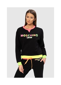 MOSCHINO Czarna bluza z neonowym logo, Rozmiar XS ze sklepu outfit.pl w kategorii Bluzy damskie - zdjęcie 165007486