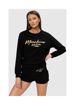 MOSCHINO Czarna bluza ze złotym logo, Wybierz rozmiar M ze sklepu outfit.pl w kategorii Bluzy damskie - zdjęcie 165007499