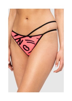 MOSCHINO Różowy dół od bikini w litery, Wybierz rozmiar L ze sklepu outfit.pl w kategorii Stroje kąpielowe - zdjęcie 165007638