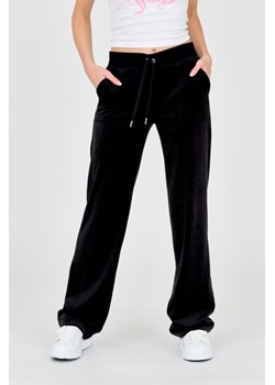JUICY COUTURE Czarne spodnie dresowe z weluru, Wybierz rozmiar XS ze sklepu outfit.pl w kategorii Spodnie damskie - zdjęcie 165007806