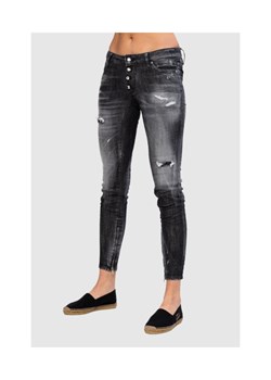 DSQUARED2 Medium waist skinny jeans czarne jeansy damskie, Wybierz rozmiar 36 ze sklepu outfit.pl w kategorii Jeansy damskie - zdjęcie 165008397