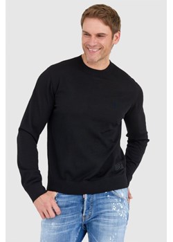 DSQUARED2 Czarny sweter męski ibra, Wybierz rozmiar L ze sklepu outfit.pl w kategorii Swetry męskie - zdjęcie 165009039