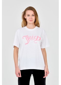 JUICY COUTURE Biały t-shirt damski Amanza, Wybierz rozmiar L ze sklepu outfit.pl w kategorii Bluzki damskie - zdjęcie 165009565