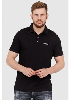 ARMANI EXCHANGE Czarna koszulka polo z białym logo, Wybierz rozmiar M ze sklepu outfit.pl w kategorii T-shirty męskie - zdjęcie 165009829