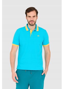 LA MARTINA Niebieska męska koszulka polo, Wybierz rozmiar XL ze sklepu outfit.pl w kategorii T-shirty męskie - zdjęcie 165010355