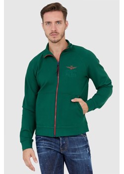 AERONAUTICA MILITARE Zielona bluza męska na suwak, Wybierz rozmiar L ze sklepu outfit.pl w kategorii Bluzy męskie - zdjęcie 165010466