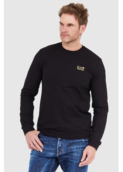 EA7 Czarna bluza męska ze złotym logo, Wybierz rozmiar XL ze sklepu outfit.pl w kategorii Bluzy męskie - zdjęcie 165010699