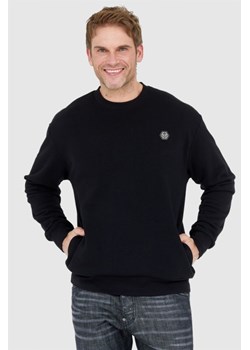 PHILIPP PLEIN Czarna bluza męska ls hexagon, Wybierz rozmiar L ze sklepu outfit.pl w kategorii Bluzy męskie - zdjęcie 165011038