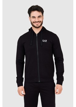 EA7 Czarna bluza męska z kapturem, Wybierz rozmiar M ze sklepu outfit.pl w kategorii Bluzy męskie - zdjęcie 165011268