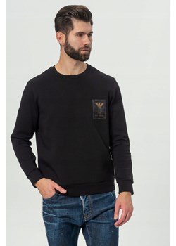 EMPORIO ARMANI Czarna męska bluza z logo, Wybierz rozmiar XL ze sklepu outfit.pl w kategorii Bluzy męskie - zdjęcie 165011317