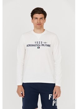 AERONAUTICA MILITARE Longsleeve biały męski, Wybierz rozmiar XL ze sklepu outfit.pl w kategorii T-shirty męskie - zdjęcie 165011318