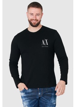 ARMANI EXCHANGE Czarny longsleeve męski z małym logo, Wybierz rozmiar S ze sklepu outfit.pl w kategorii T-shirty męskie - zdjęcie 165011388