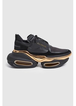 BALMAIN Sneakersy skórzane damskie czarno-złote B-Bold, Wybierz rozmiar 39 ze sklepu outfit.pl w kategorii Buty sportowe damskie - zdjęcie 165012285