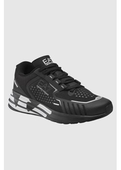 EA7 Czarne sneakersy męskie z białym logo, Wybierz rozmiar 44 ze sklepu outfit.pl w kategorii Buty sportowe męskie - zdjęcie 165012525