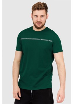 ARMANI EXCHANGE Zielony t-shirt męski z paskiem z logo, Wybierz rozmiar M ze sklepu outfit.pl w kategorii T-shirty męskie - zdjęcie 165013725