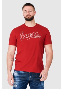 GUESS Czerwony t-shirt męski beachwear, Wybierz rozmiar S ze sklepu outfit.pl w kategorii T-shirty męskie - zdjęcie 165014067