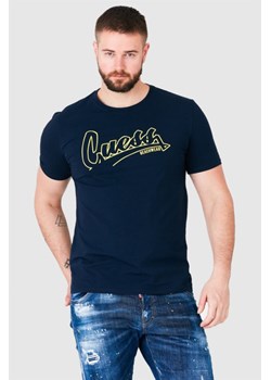 GUESS Granatowy t-shirt męski beachwear, Wybierz rozmiar M ze sklepu outfit.pl w kategorii T-shirty męskie - zdjęcie 165014097