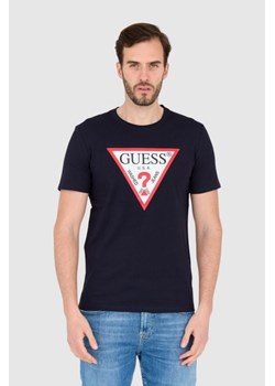 GUESS T-shirt granatowy slim fit, Wybierz rozmiar M ze sklepu outfit.pl w kategorii T-shirty męskie - zdjęcie 165014146