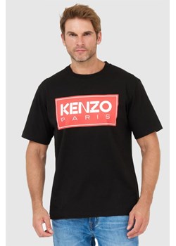 KENZO Czarny t-shirt męski z czerwonym nadrukiem, Wybierz rozmiar L ze sklepu outfit.pl w kategorii T-shirty męskie - zdjęcie 165014187