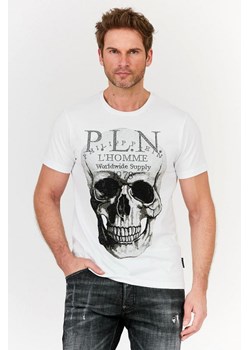 PHILIPP PLEIN Biały t-shirt Platinum cut round neck skull, Wybierz rozmiar XL ze sklepu outfit.pl w kategorii T-shirty męskie - zdjęcie 165014248