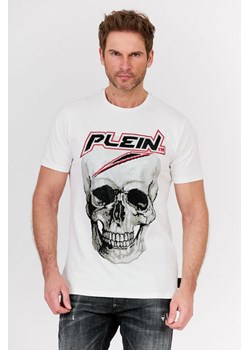PHILIPP PLEIN Biały t-shirt męski Platinum cut round neck space plein, Wybierz rozmiar XXL ze sklepu outfit.pl w kategorii T-shirty męskie - zdjęcie 165014266