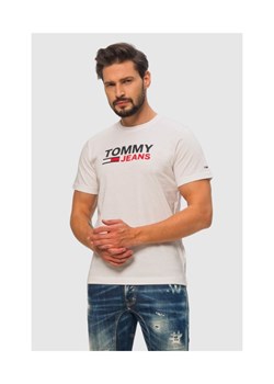 TOMMY JEANS Biały t-shirt męski z dużym logo, Wybierz rozmiar XL ze sklepu outfit.pl w kategorii T-shirty męskie - zdjęcie 165014377