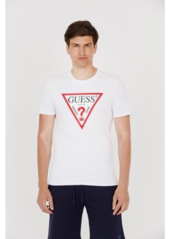 GUESS T-shirt męski biały z dużym logo, Wybierz rozmiar XXL ze sklepu outfit.pl w kategorii T-shirty męskie - zdjęcie 165014485