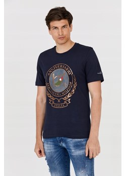 AERONAUTICA MILITARE Granatowy t-shirt męski, Wybierz rozmiar 3XL ze sklepu outfit.pl w kategorii T-shirty męskie - zdjęcie 165014548