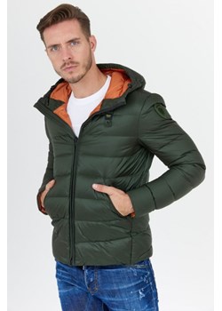 BLAUER Zielona puchowa kurtka męska z kapturem, Wybierz rozmiar 3XL ze sklepu outfit.pl w kategorii Kurtki męskie - zdjęcie 165015089