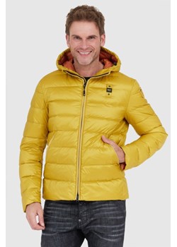 BLAUER Żółta puchowa kurtka Sergio z kapturem, Wybierz rozmiar 3XL ze sklepu outfit.pl w kategorii Kurtki męskie - zdjęcie 165015105