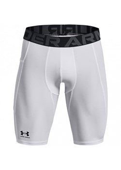 Męskie spodenki treningowe Under Armour HeatGear Pocket Long Shorts - białe ze sklepu Sportstylestory.com w kategorii Spodenki męskie - zdjęcie 165017828