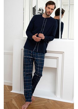 Bawełniana piżama męska Jakub, Kolor granatowy-wzór, Rozmiar M, Italian Fashion ze sklepu Intymna w kategorii Piżamy męskie - zdjęcie 165018496