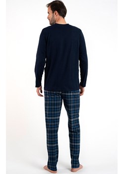Bawełniana piżama męska Jakub, Kolor granatowy-wzór, Rozmiar 2XL, Italian Fashion ze sklepu Intymna w kategorii Piżamy męskie - zdjęcie 165018497