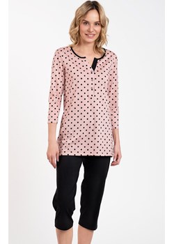 Bawełniana piżama damska 3/4 Marit, Kolor różowo-czarny, Rozmiar S, Italian Fashion ze sklepu Intymna w kategorii Piżamy damskie - zdjęcie 165018526