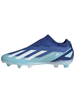 Buty piłkarskie adidas X Crazyfast.3 Ll Fg Jr ID9356 niebieskie ze sklepu ButyModne.pl w kategorii Buty sportowe dziecięce - zdjęcie 165029228