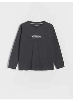 Reserved - Longsleeve oversize Wednesday - ciemnoszary ze sklepu Reserved w kategorii T-shirty chłopięce - zdjęcie 165033056