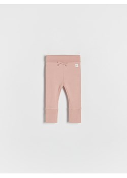 Reserved - Prążkowane legginsy z kokardką - pastelowy róż ze sklepu Reserved w kategorii Legginsy niemowlęce - zdjęcie 165033137
