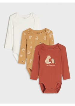 Sinsay - Body 3 pack - brązowy ze sklepu Sinsay w kategorii Body niemowlęce - zdjęcie 165033969