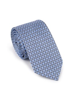 Krawat jedwabny wzorzysty niebiesko-szary ze sklepu WITTCHEN w kategorii Krawaty - zdjęcie 165041706