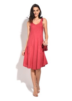 Le Jardin du Lin Lniana sukienka w kolorze czerwonym ze sklepu Limango Polska w kategorii Sukienki - zdjęcie 165046848