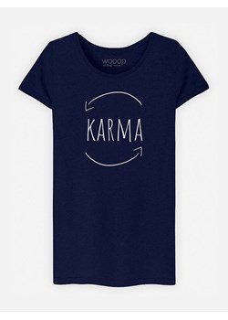 WOOOP Koszulka &quot;Karma&quot; w kolorze granatowym ze sklepu Limango Polska w kategorii Bluzki damskie - zdjęcie 165046856