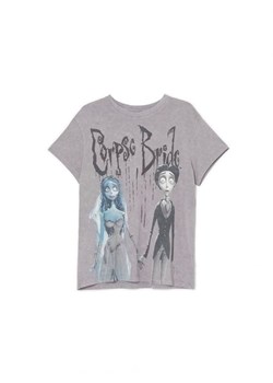 Cropp - Szary t-shirt oversize Corpse Bride - jasny szary ze sklepu Cropp w kategorii Bluzki damskie - zdjęcie 165092625