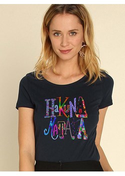 WOOOP Koszulka &quot;Hakuna Matata&quot; w kolorze granatowym ze sklepu Limango Polska w kategorii Bluzki damskie - zdjęcie 165096246