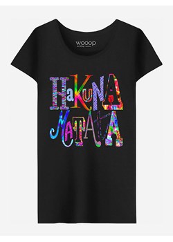 WOOOP Koszulka &quot;Hakuna Matata&quot; w kolorze czarnym ze sklepu Limango Polska w kategorii Bluzki damskie - zdjęcie 165096248