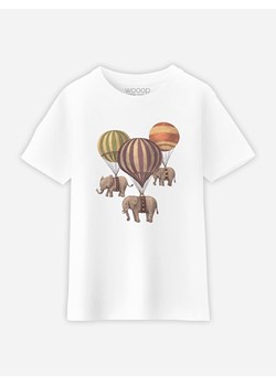 WOOOP Koszulka &quot;Fly of Elephants&quot; w kolorze białym ze sklepu Limango Polska w kategorii T-shirty chłopięce - zdjęcie 165096298